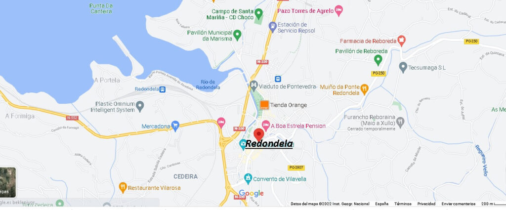 Mapa Redondela