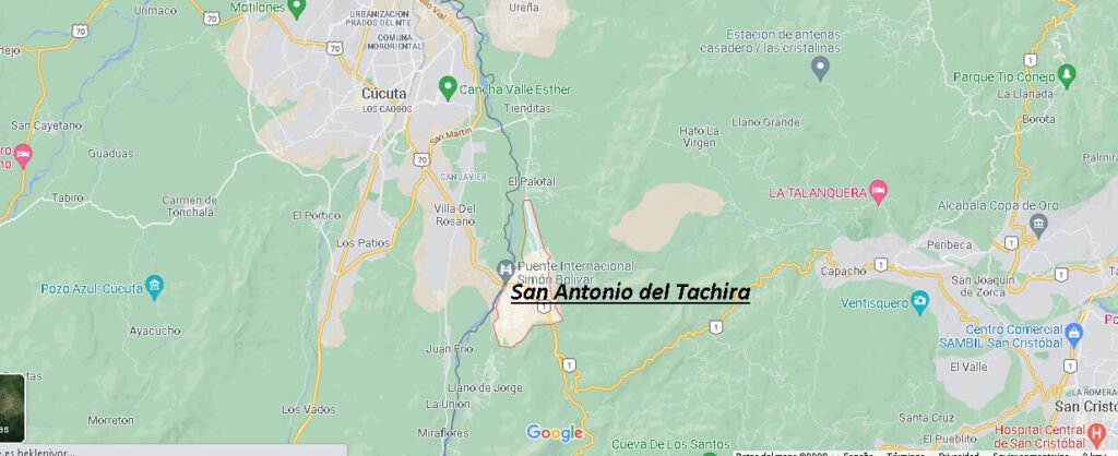 Mapa San Antonio del Tachira
