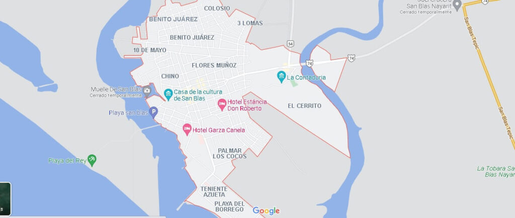 Mapa San Blas