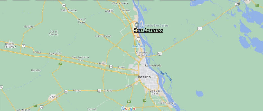 Mapa San Lorenzo Argentina