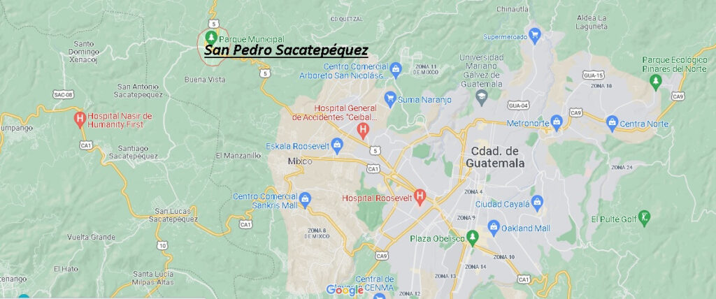 Mapa San Pedro Sacatepéquez