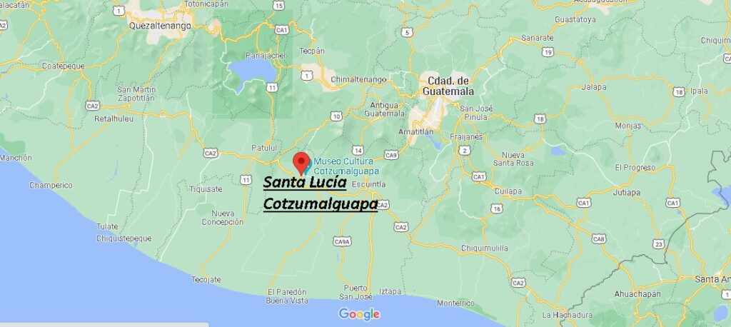 Mapa Santa Lucía Cotzumalguapa