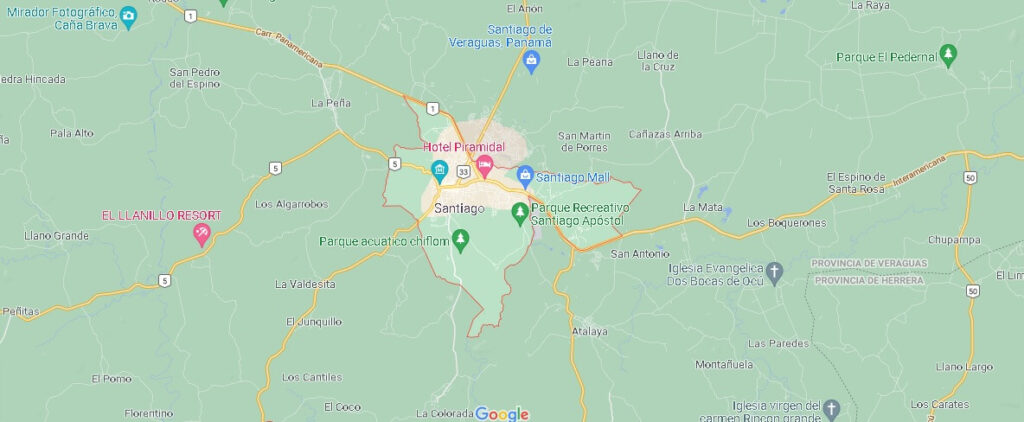 Mapa Santiago de Veraguas