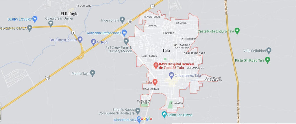 Mapa Tala