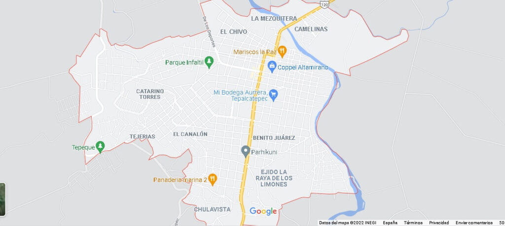 Mapa Tepalcatepec