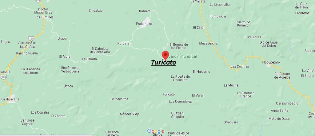Mapa Turicato