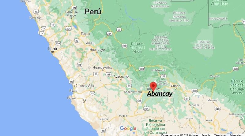 ¿Dónde está Abancay Peru
