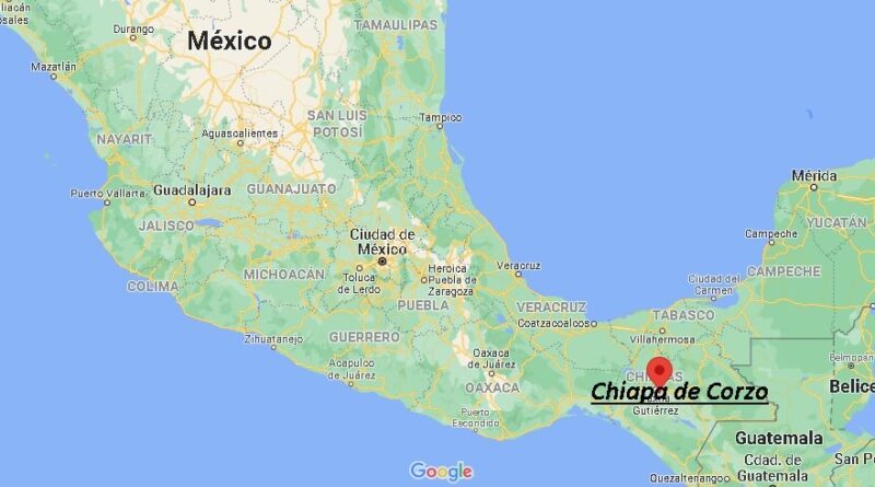 ¿Dónde está Chiapa de Corzo Mexico