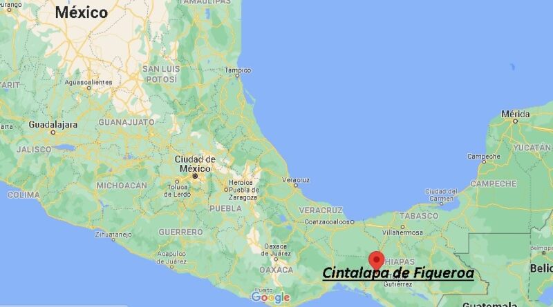 ¿Dónde está Cintalapa de Figueroa Mexico