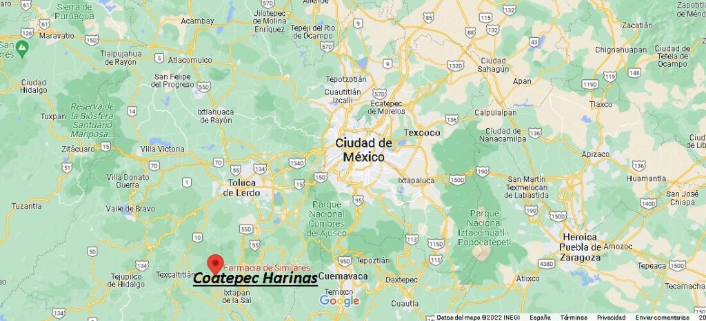 ¿Dónde está Coatepec Harinas Mexico