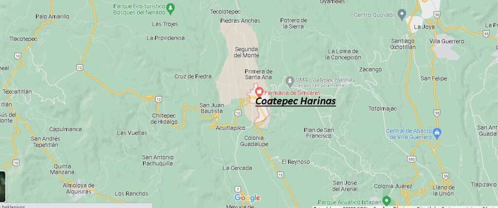 ¿Dónde está Coatepec de las Harinas