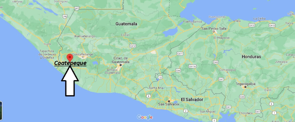 ¿Dónde está Coatepeque Guatemala? Mapa Coatepeque
