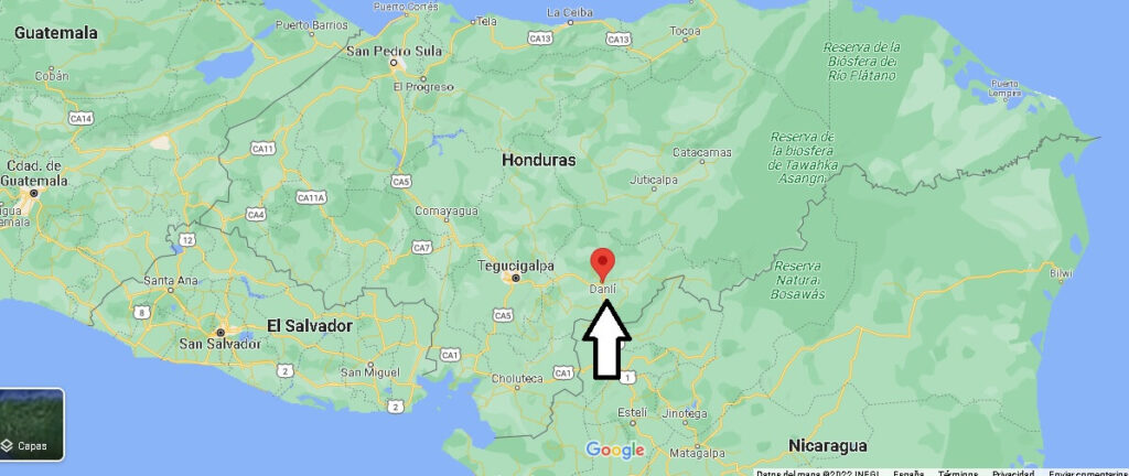 ¿Dónde está Danlí Honduras
