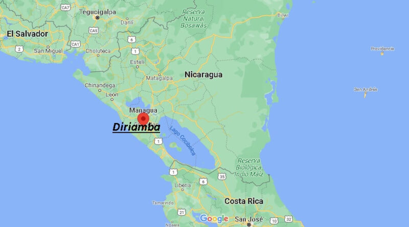 ¿Dónde está Diriamba Nicaragua