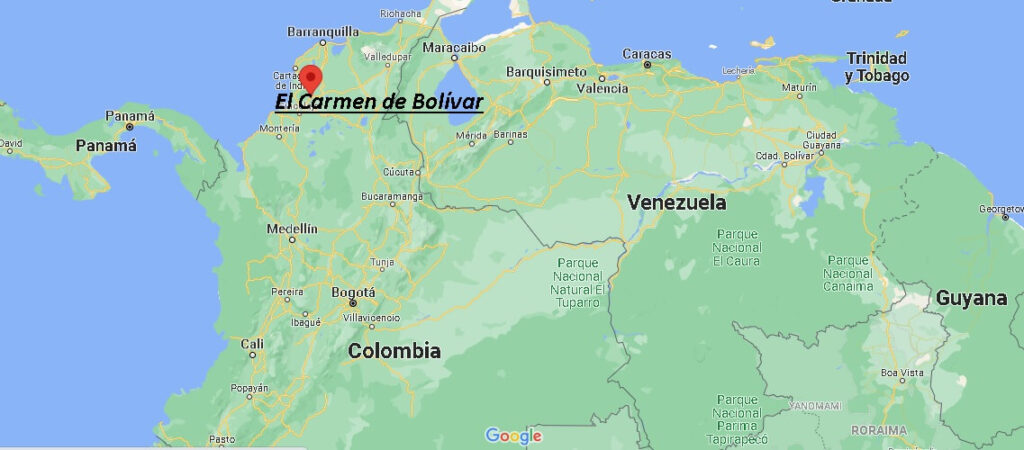 ¿Dónde está El Carmen de Bolívar Colombia