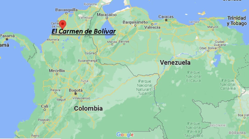 ¿Dónde está El Carmen de Bolívar Colombia
