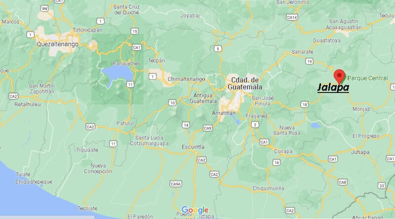 ¿Dónde está Jalapa Guatemala