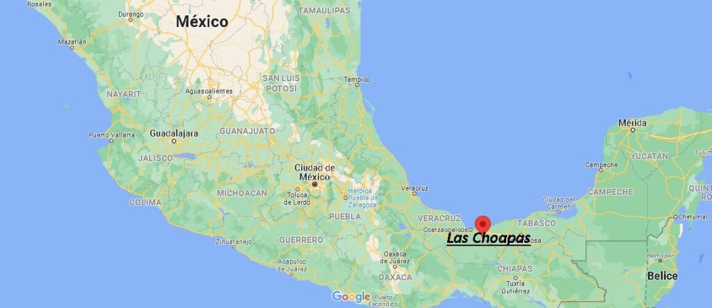 ¿Dónde está Las Choapas Mexico