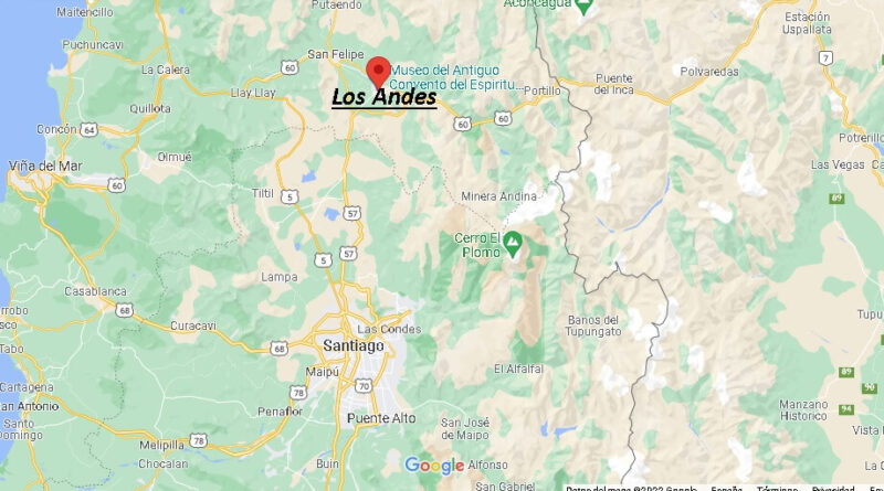 ¿Dónde está Los Andes Chile