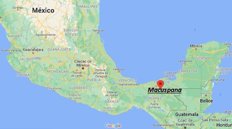¿Dónde está Macuspana Mexico