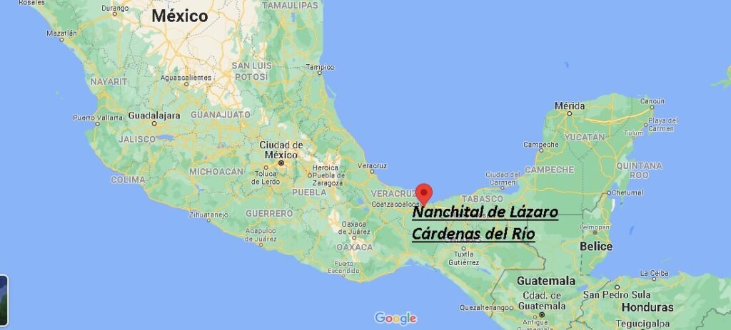¿Dónde está Nanchital de Lázaro Cárdenas del Río Mexico