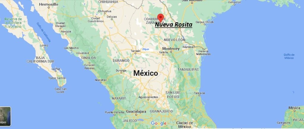 ¿Dónde está Nueva Rosita Vientos Mexico