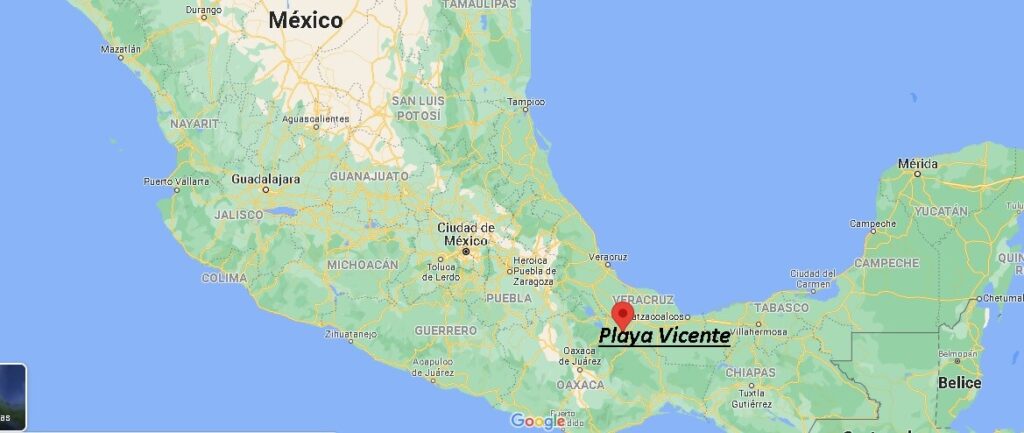 ¿Dónde está Playa Vicente Mexico