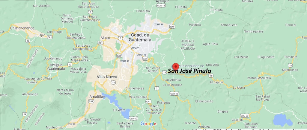 ¿Dónde está San José Pinula Guatemala