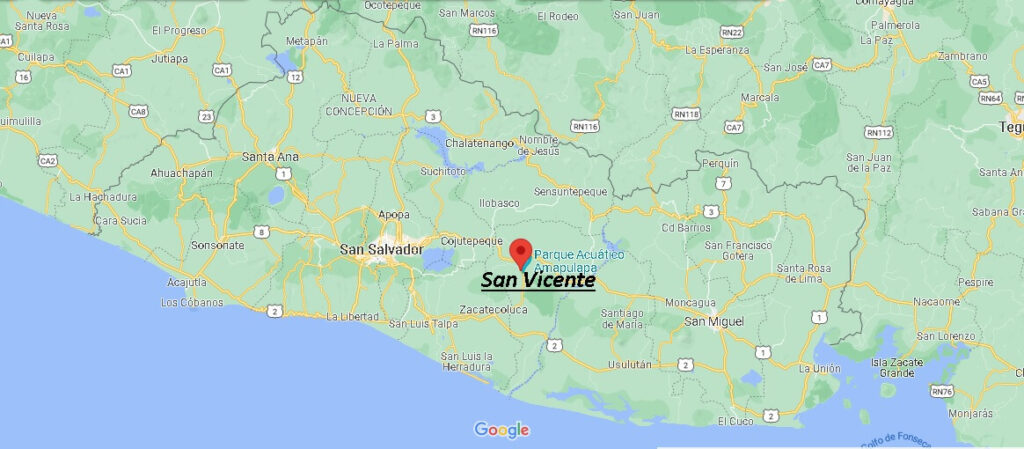 ¿Dónde está San Vicente El Salvador