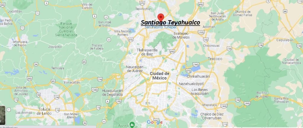 ¿Dónde está Santiago Teyahualco Mexico
