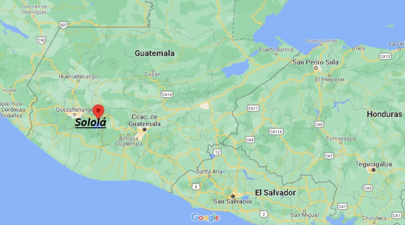 ¿Dónde está Sololá Guatemala