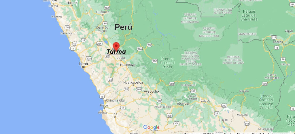 ¿Dónde está Tarma Peru