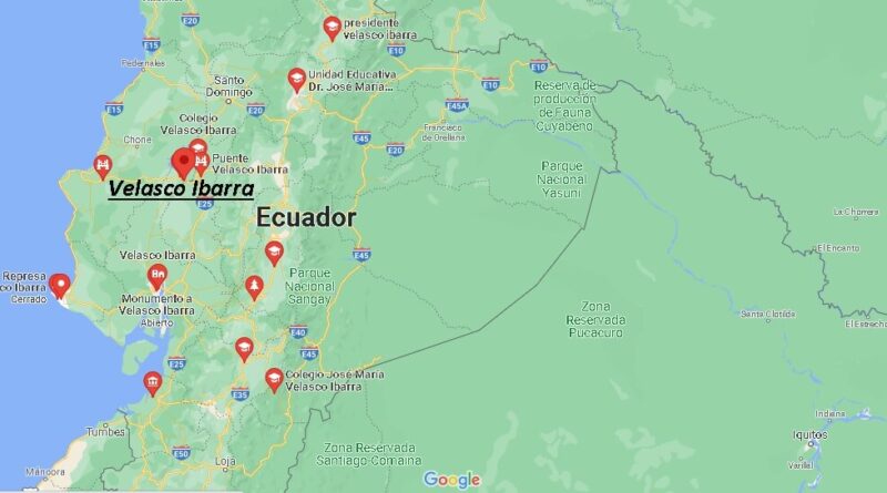 ¿Dónde está Velasco Ibarra Ecuador