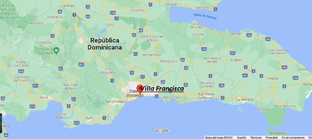 ¿Dónde está Villa Francisca República Dominicana