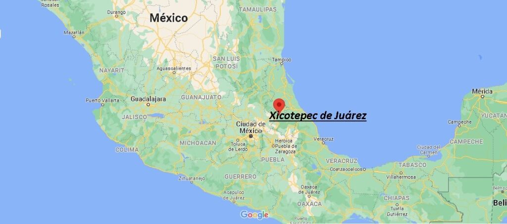 ¿Dónde está Xicotepec de Juárez Mexico