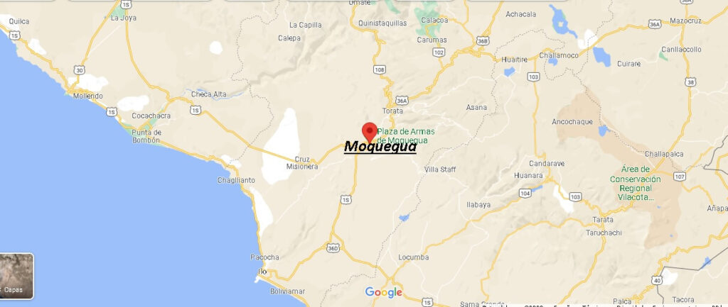 ¿Dónde queda Moquegua en el Perú