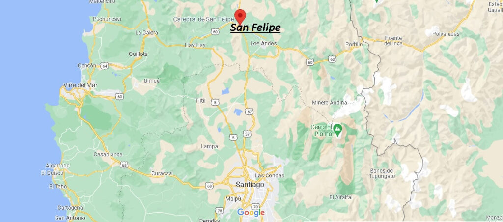 ¿Dónde queda San Felipe en Santiago de Chile