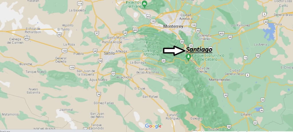 ¿Dónde se localiza Santiago Nuevo León
