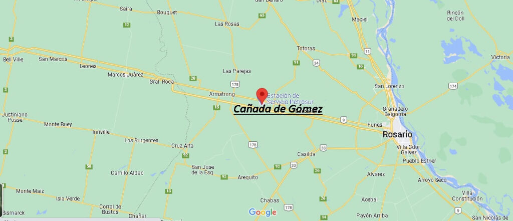 Dónde queda Cañada de Gómez