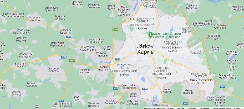 Mapa Járkov