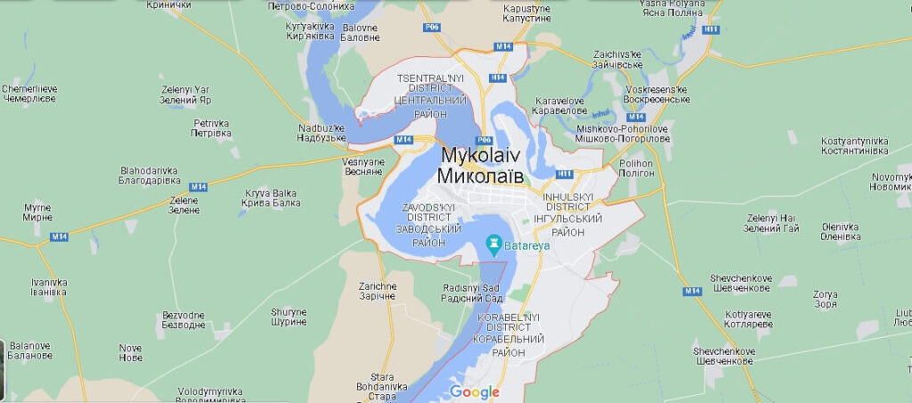 Mapa Mykolaiv