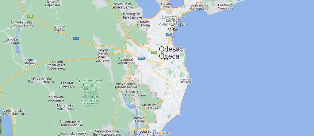 Mapa Odessa