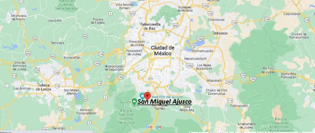 Mapa San Miguel Ajusco