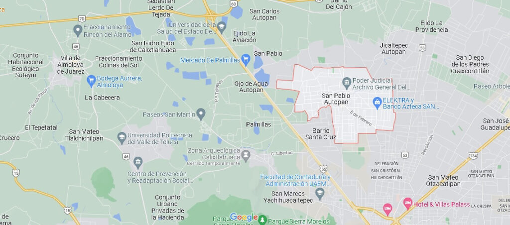 Mapa San Pablo Autopan