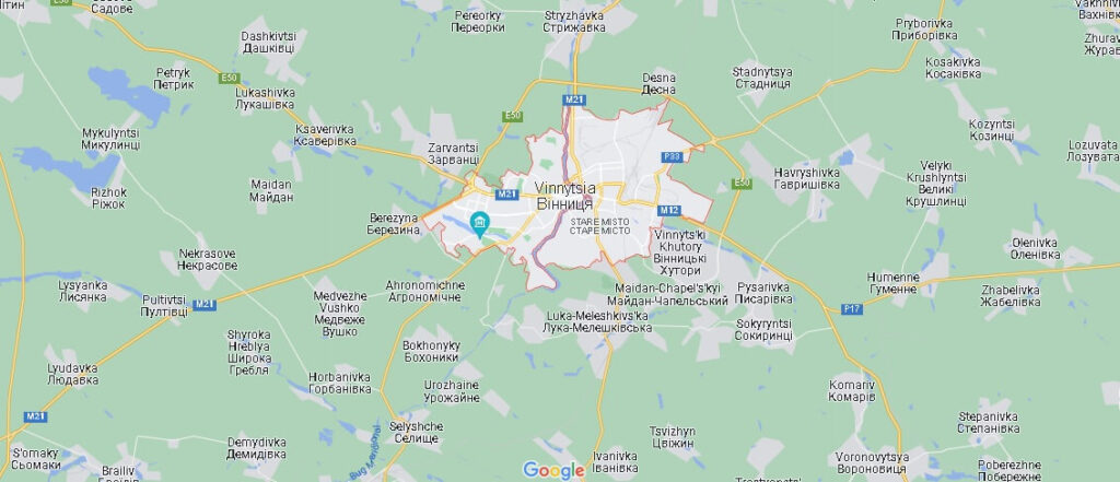 Mapa Vinnytsia