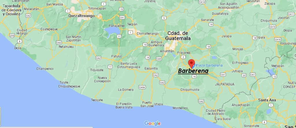 ¿Dónde está Barberena Guatemala