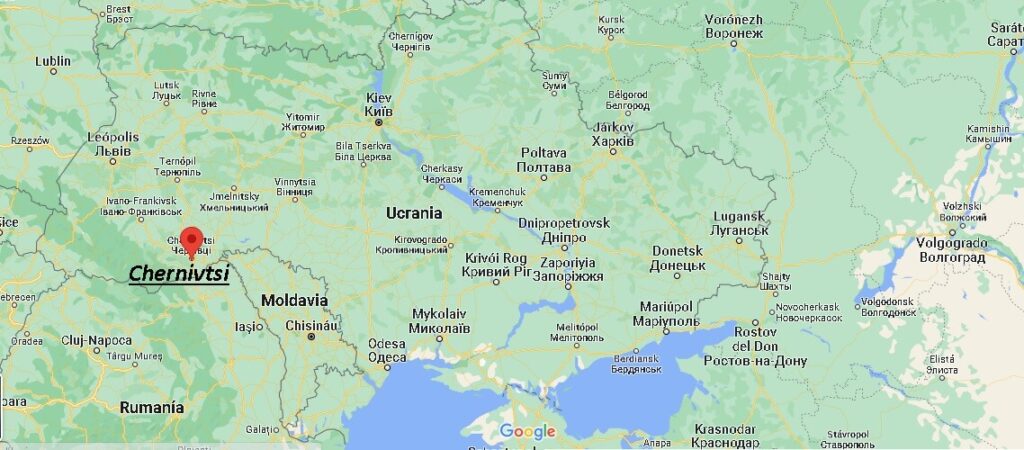 ¿Dónde está Chernivtsi Ucrania