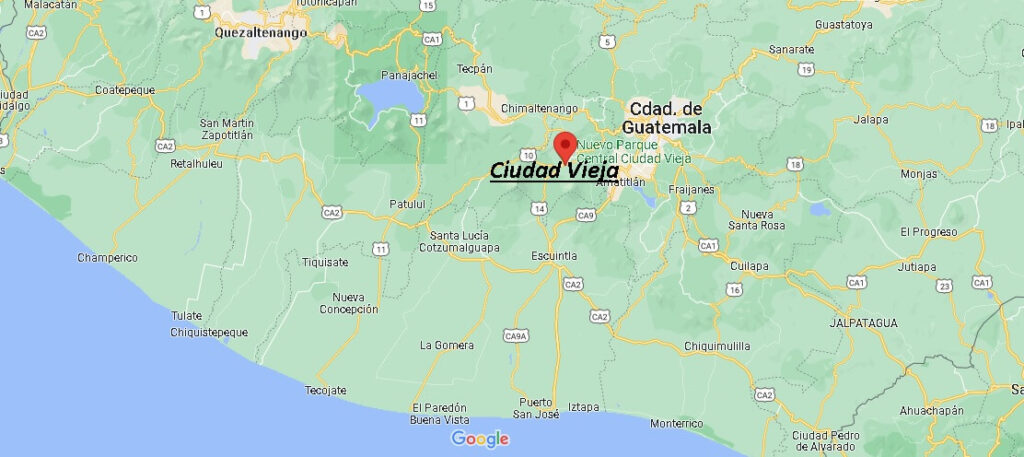 ¿Dónde está Ciudad Vieja Guatemala