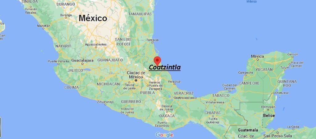 ¿Dónde está Coatzintla Mexico? Mapa Coatzintla