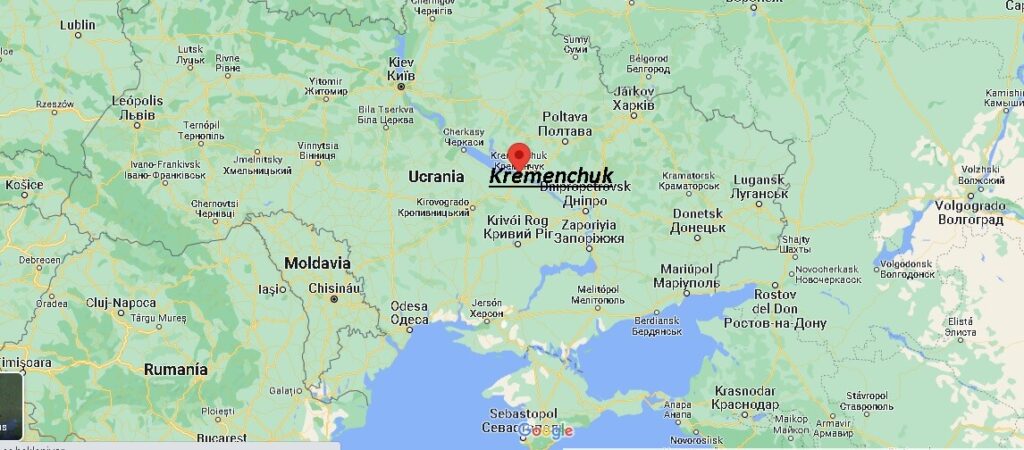 ¿Dónde está Kremenchuk Ucrania
